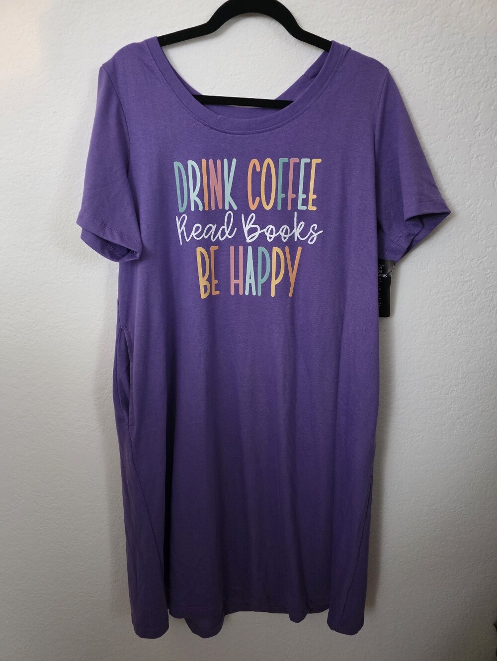 NWT Woman Within Purple Graphic Dress